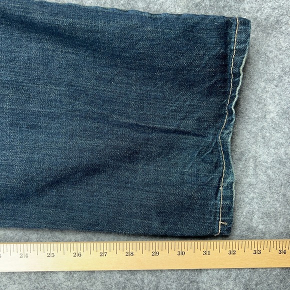 VTG Levi's Jeans Men 36x32 Blue 505 Straight Regular Faded Whisker Denim Pants - Picture 11 of 14